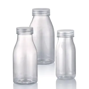 زجاجات بلاستيكية من البولي إيثيلين تيريفثالات الأكثر مبيعًا آمنة على الغذاء زجاجات للاستعمال مرة واحدة زجاجات مشروبات الشاي والحليب الأكثر شهرة