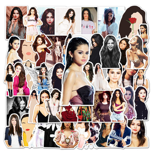 50 Uds. Nuevas Pegatinas Personalizadas de Graffiti de la <span class=keywords><strong>Cantante</strong></span> <span class=keywords><strong>Selena</strong></span> Gomez para Laptop, Vinilo Impermeable, Pegatina de Estrella - Product Image 1