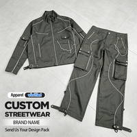 Ensemble survêtement homme YSJY de haute qualité, veste coupe-vent et pantalon en nylon réfléchissant imperméable pour le sport et les activités de plein air