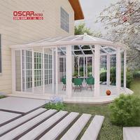 Solarium portable isolé en verre fermé 4 saisons extérieur intérieur jardin patio cour autoportant rétractable véranda