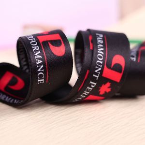 Lanière personnalisée en polyester souple avec boucle de sécurité promotionnelle, impression dorée sur mesure du logo - Product Image 5