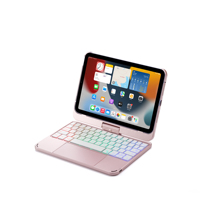 Sarung Keyboard rotasi 360 ° untuk iPad Mini 6 "8.3 2021 dengan Keyboard nirkabel, tempat pensil, fungsi tidur/bangun otomatis