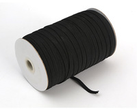 Marchandises prêtes vente chaude 3mm 5mm 6mm 10mm 12mm largeur noir blanc Kitted bande élastique plat tressé bande élastique pour la couture de vêtement