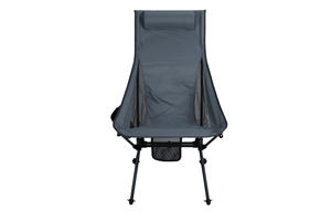 Chaise de camping et de pêche pliante portable de haute qualité, moderne, légère, en aluminium, avec revêtement PU 600D, dossier haut type lune - Product Image 4