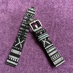 Correa de <span class=keywords><strong>reloj</strong></span> inteligente fina cambiable personalizada, correas de <span class=keywords><strong>reloj</strong></span> de cuero de tela de Tweed, bandas de repuesto de 20mm y 22mm, correas de <span class=keywords><strong>reloj</strong></span> de lona - Product Image 2