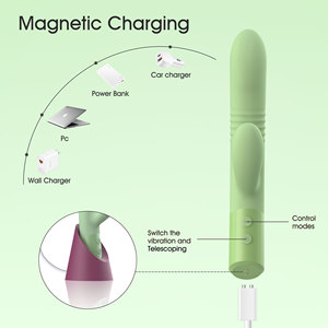 WINYI Vibratore Dildo Rabbit per Massaggio Femminile, Stimolatore del Punto G, Giocattolo Sessuale per Donne, Stimolazione Vaginale e Clitoridea - Product Image 3