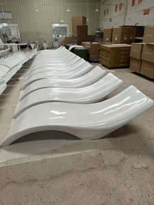 كرسي صالة خارجي فاخر من الألياف الزجاجية للحديقة والشاطئ المتسكع في كرسي حمام سباحة وصالة شاطئ الدباغة كراسي التشمس في الهواء الطلق - Product Image 5