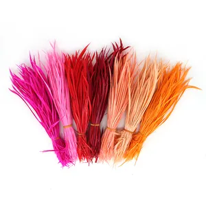 6-8 Inch(15-20 cm)Chinese Manufacturer Wholesale Crafts Dyed Multi-color Stripped Goose Feathers for Parties Decorations