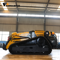 Robot broyeur forestier télécommandé diesel 75 CV, sur chenilles tout-terrain, pour la fauchage des pentes et l'entretien des brûlées et de la végétation