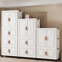 Tiroir de rangement combiné en plastique Armoire de rangement en plastique pour vêtements