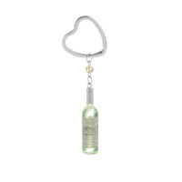 Promotion Porte-clés Bouteille 3D en Alliage de Zinc et Plastique, Logo Personnalisé, Mini Portable, Accessoires de Bar Modernes pour Restaurants, Chine
