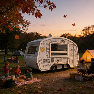 Outdoor Festival Catering <b>Trailer</b> Custom Workbench Mobile Fast Food Service Vehicle - Product Image 1