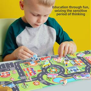 Grand livre de puzzle magnétique en bois pour enfants, thème <span class=keywords><strong>Big</strong></span> Ben, cadeau pour bébé, éveil, éducation précoce, intelligence cognitive - Product Image 2