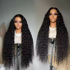 阿里巴巴热门供应商女式卷发蕾丝假发水深波浪13x4 13x6高清前额假发真人发造型 - Product Image 3