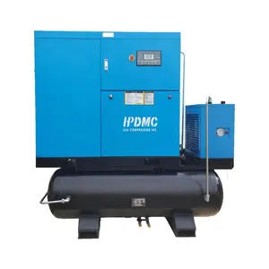 Asme Goedgekeurd 15kW 20HP Industriële 4-In-1 Air Compressor Prijzen Met 300 Liter Tank En Droger Voor lasersnijden Container