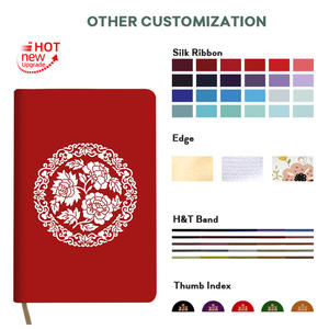 Fábrica roja Diseño de Cruz personalizado Cuero de PU Tamaño estándar Naranja <span class=keywords><strong>con</strong></span> cubierta de patrón Servicio de impresión de libros bíblicos - Product Image 4