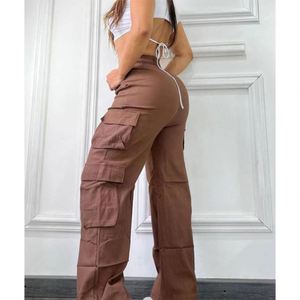 <span class=keywords><strong>Pantalones</strong></span> Cargo de Mezclilla con Diseño Semi-Elastico, Estilo Versátil para <span class=keywords><strong>Mujer</strong></span>, Moda Actual - Product Image 1