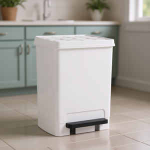Cestino dei Rifiuti con Pedale 26 L Bianco per Cucina e Bagno - Product Image 3