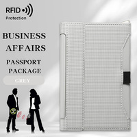 Étui de voyage en cuir PU pour passeport, anti-skimming, multifonctionnel, grande capacité, porte-cartes, protection RFID, étui pour passeport