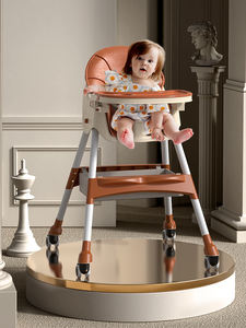 Silla Alta de Plástico al por Mayor con Plato de Alimentación RHS-HC2 China para Bebés, Silla de Comedor Ajustable en Altura para Niños - Product Image 3