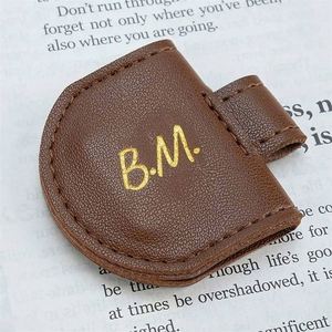 Design Pu Leather Logo Promotional Clip Exquisite and Soft Custom Shape Magnetic Bookmark - Product Image 5