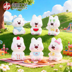 Muñeco de cachorro West Highland en miniatura de dibujos animados, decoraciones de resina para jardín, adornos de escritorio, regalo para el Día del Niño - Product Image 2