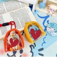 Dompet Gantungan Kunci Transparan dari Tali PVC, Kantong Perhiasan, Tas Display Boneka, Gantungan Kunci Boneka, Tempat Lip Gloss, Tempat Lipstik, Dompet Koin