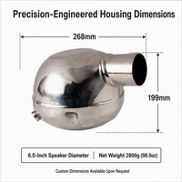 Amplificateur de son d'échappement universel OEM ODM, boîtier en acier inoxydable, double haut-parleur de 6,5 pouces, volume d'écho réglable, marque audio automobile