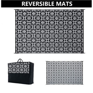 שטיח פלסטיק קל משקל, דו-צדדי, קלוע, מפוליפרופילן, ידידותי לסביבה, מתאים לפטיו, קמפינג, חוף, טיולים, קרוואן ופעילויות חוץ. - Product Image 3