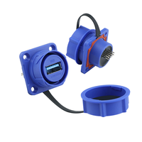 Connecteurs USB étanches Lshitech M21mm USB 3.0 à bride plate pour bornes de recharge de nouvelle génération