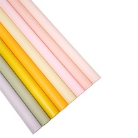 Factory Custom Double-Sided Resin Coated Macaron Solid Color Floral Bouquet Wrapping Waterproof Paperboard Premium Quality