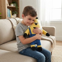 Peluche personnalisée en polyester et coton PP, taille sur mesure, poupée banane, jouet en peluche doux