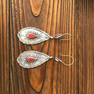 Accessori per gioielli CAOSHI orecchini <span class=keywords><strong>di</strong></span> moda in argento indiani gioielli Vintage etnici Boho orecchini pendenti lunghi per <span class=keywords><strong>donna</strong></span> sposa Gi - Product Image 4