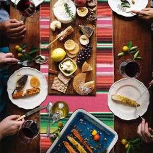 Camino de mesa de algodón con logotipo impreso personalizado, <span class=keywords><strong>manteles</strong></span> grandes <span class=keywords><strong>para</strong></span> Fiesta Mexicana, decoración de comedor, nuevo producto, punto rectangular - Product Image 6