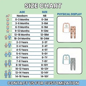 Babylovey Ropa de Dormir para Bebés y Niños, Conjunto de Pijamas con Estampado Personalizado, Pantalones Largos de Bambú y <span class=keywords><strong>Manga</strong></span> <span class=keywords><strong>Corta</strong></span> para Niños - Product Image 2
