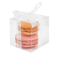 Boîte simple pour mariage, en PVC étanche, personnalisée, Macaron simple pour bonbons, saveur claire