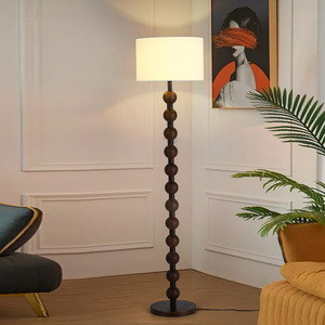 Vintage Wabi-Sabi Style Solid Walnut Wood Floor Lamp Retro Ambient Light for Living Room <b>Wall</b> Decoration <b>Table</b> Lamp - Product Image 5