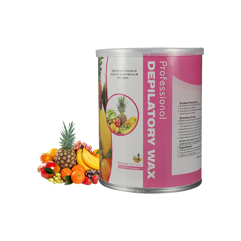 Tropical mix fruit soft wax 800g metal tin canned wax natural depilatory liposoluble wax for hair removal