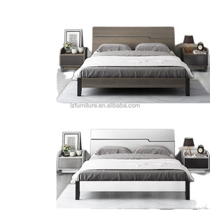 Customized <b>Queen</b> King <b>Size</b> Solid Wood Platform Hotel <b>Bed</b> <b>Frame</b> with Headboard For 3 Star Hotles Bedroom Set Furniture - Product Image 6