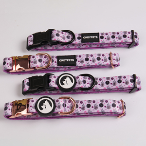 Collares Personalizados Okeypets, Ajustables, Resistentes y Duraderos, Collar de Perro con Impresión de Poliéster Personalizada para Perros Grandes y Pequeños - Product Image 1