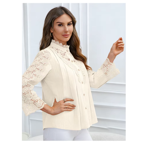 Produit le plus vendu, tendance en gros, chemise en dentelle vintage pour femmes, style nouveau, importée - Product Image 5