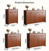 Zapatero de Madera Maciza de Gran Capacidad, Mueble de Almacenamiento para Balcón, Zapatero Económico para la Entrada del Hogar