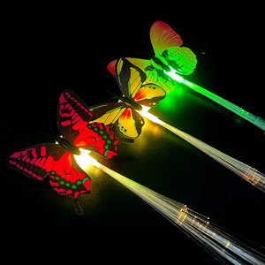 Colorful Butterfly Shaped Glowing Braids LED Fiber Optic Hair Birthday Party Props For Girls Plastic Non Toxic - Product Image 2