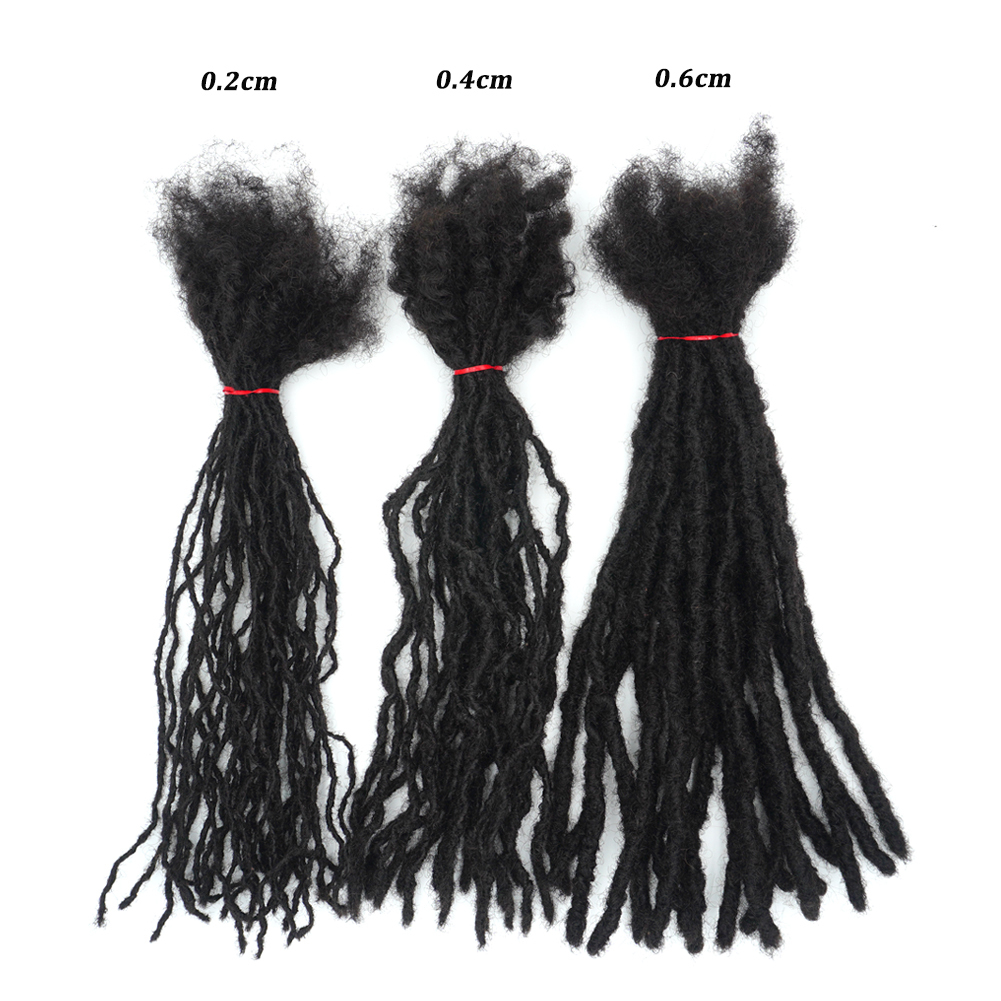 KAMA Customized Handmade Interlocked 0.1cm 0.2cm 0.4 cm Afro Kinky Curly Ends Microlocs for Locs and Twists Hair Styles Detail Section 11