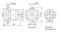 ONPOW Interrupteur à bouton-poussoir momentané en acier inoxydable à tête plate de 16mm de haut (GQ16PH-10D/J/G/2.8 V/S) CE, RoHS