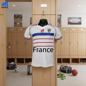 Maillot de football rétro Adidai France Coupe <span class=keywords><strong>du</strong></span> <span class=keywords><strong>Monde</strong></span> 1998 <span class=keywords><strong>Version</strong></span> Extérieur Maillot Original Prise en charge <span class=keywords><strong>du</strong></span> service OEM Style Thaïlandais - Product Image 2