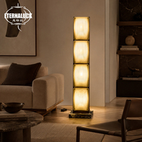Lámpara de Pie LED de Alabastro Minimalista para Decoración de Interiores, Sala de Estar, Hogar, Villa