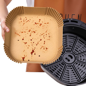 Fogli di <span class=keywords><strong>carta</strong></span> usa e getta Non tossici quadrati Non tossici a prova di olio fogli di <span class=keywords><strong>carta</strong></span> 125 pezzi per cesto 5-8qt per biscotti Sandwich d'aria cibo per pane - Product Image 5