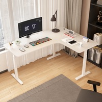 Bureau assis-debout ergonomique robuste avec mécanisme de levage fluide, bureau réglable en hauteur pour mobilier de bureau