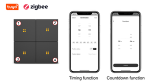 Passerelle Zigbee, interrupteurs intelligents Tuya, 1/2/3/4 gangs, bouton poussoir, interrupteur mural intelligent pour éclairage, système d'automatisation <span class=keywords><strong>de</strong></span> la maison, commande vocale - Product Image 2